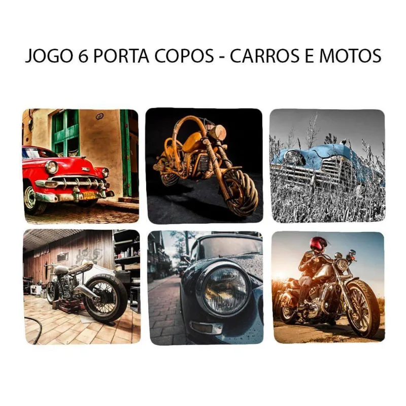 Kit 6 Apoio Para Chopp Vidrado Em 4 Rodas E 2 Rodas Quadrado - DELUZZ