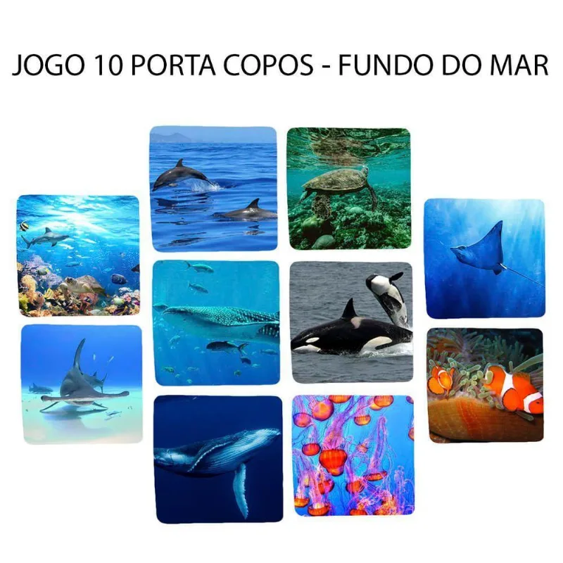 Kit 10 Bolacha De Chopp Do Fundo Do Mar Mergulhe - DELUZZ