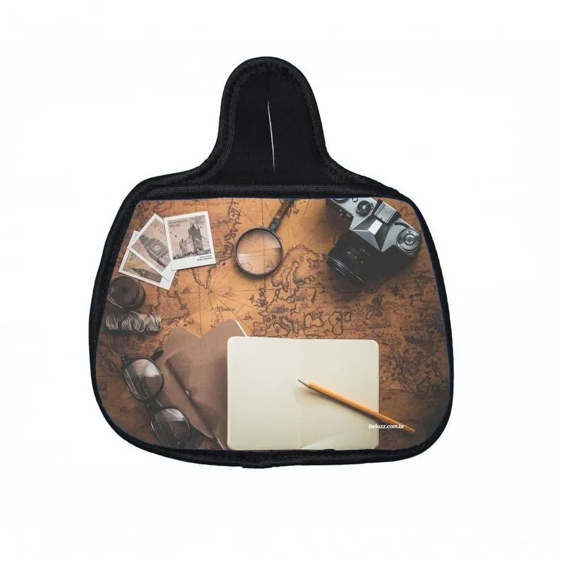 Lixo Car, Mapa Retrô Material Neoprene 3mm 30x25 Cm
