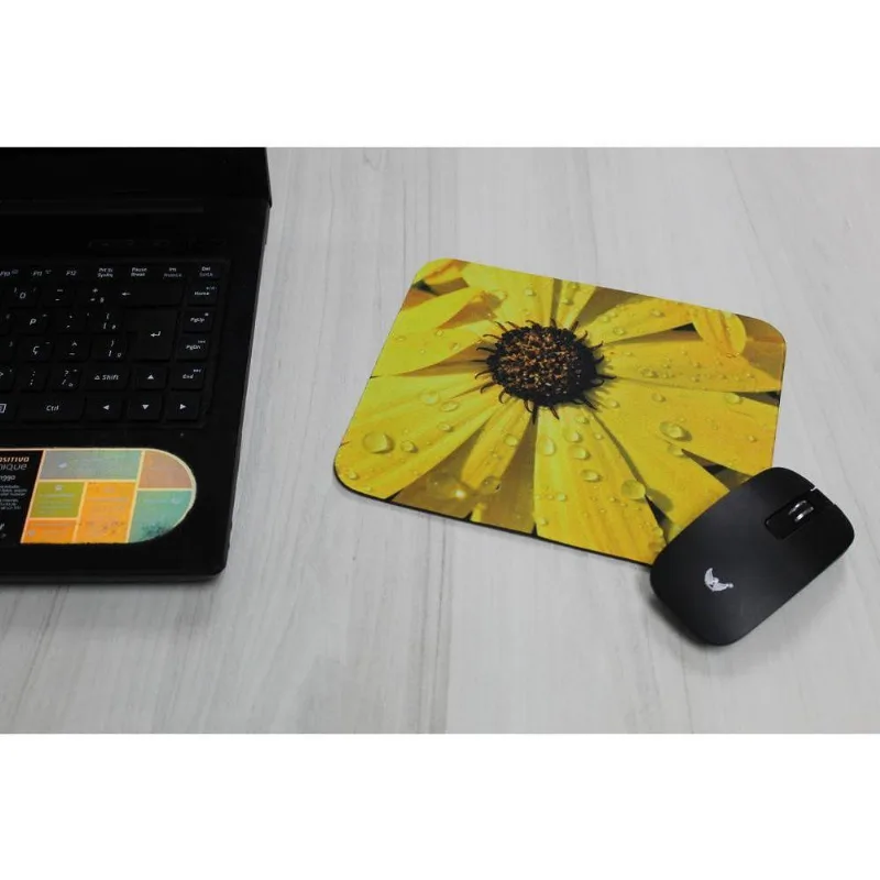 Mouse Pad Flor Amarela Coleção Floral - DELUZZ