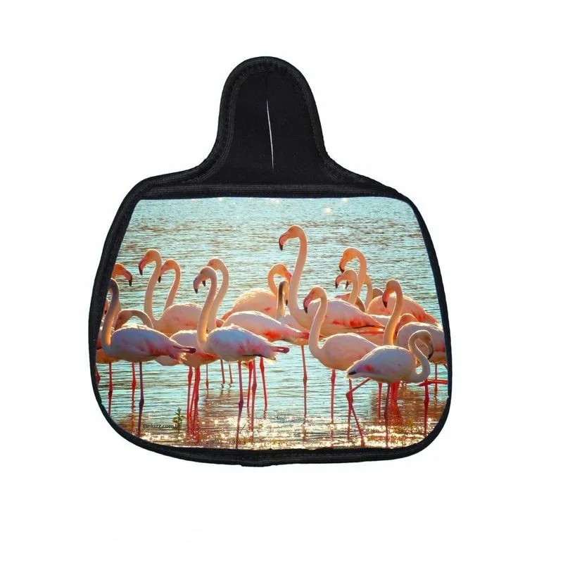 Lixo Car, Flamingo Na água Material Neoprene 3mm 30x25cm