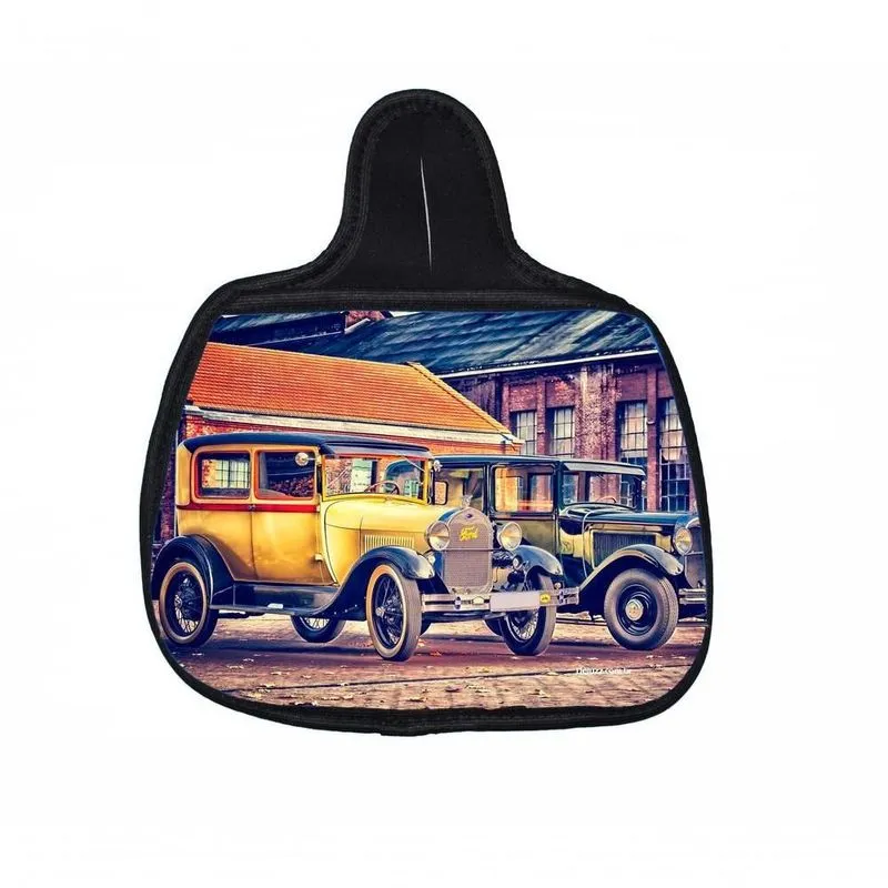 Lixo Car, Dois Carros Antigos Material Neoprene 3mm 30x25cm
