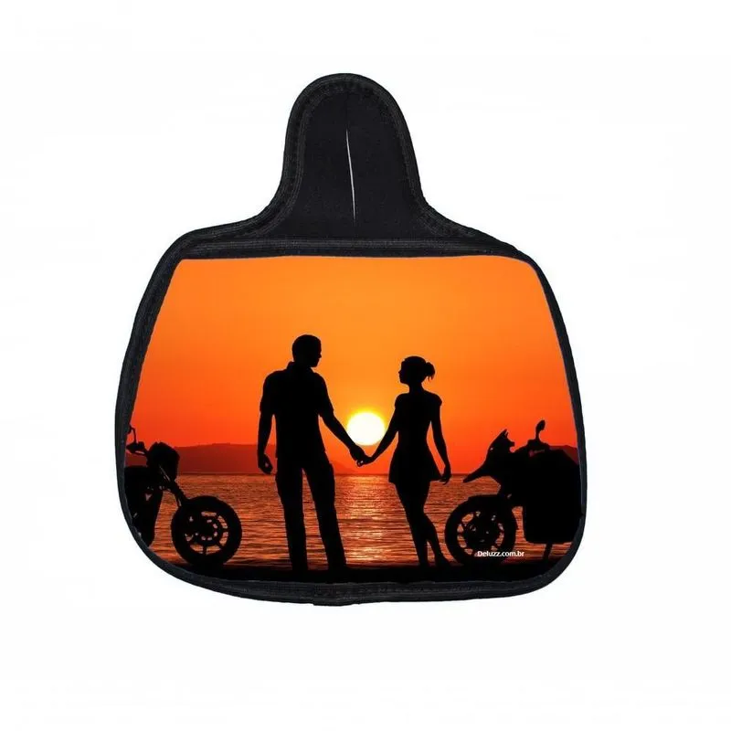 Lixo Car, Motos No Por Do Sol Material Neoprene 3mm 30x25cm