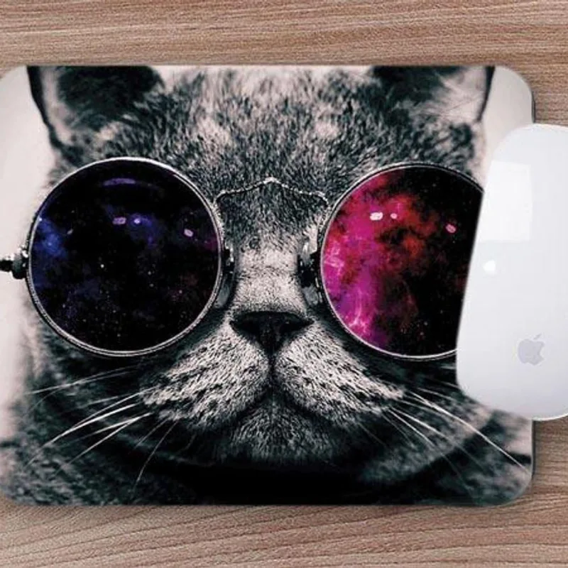 Mouse Pad Gato Com óculos - DELUZZ