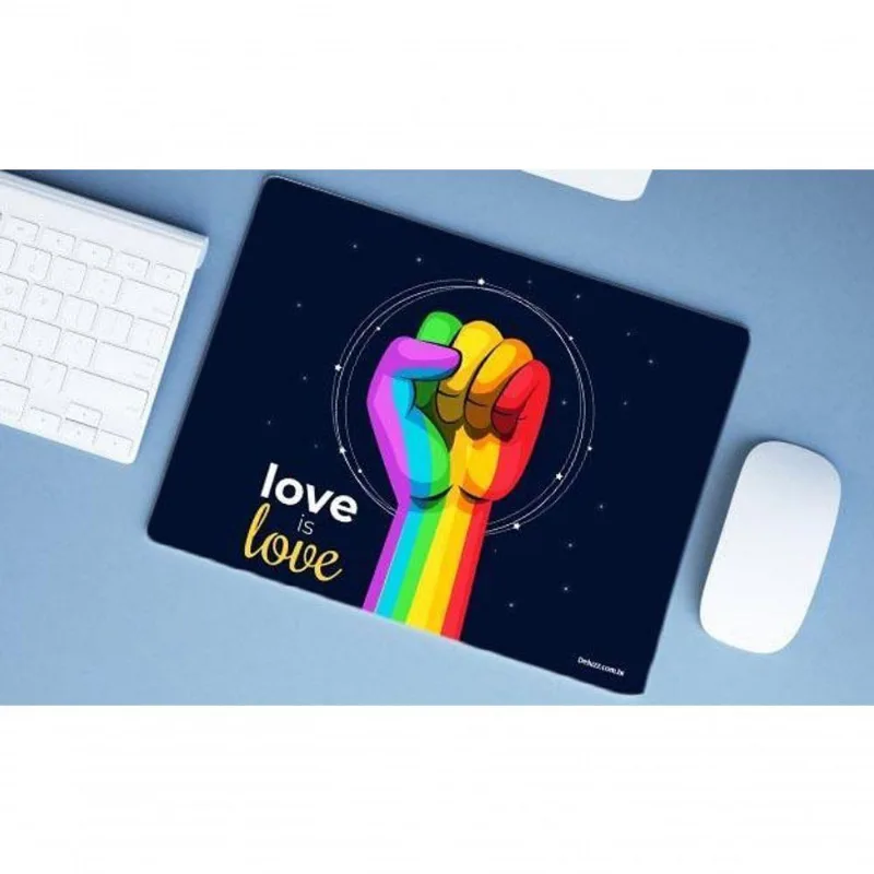 Mouse Pad Grande Love Is Love Lgbt - DELUZZ