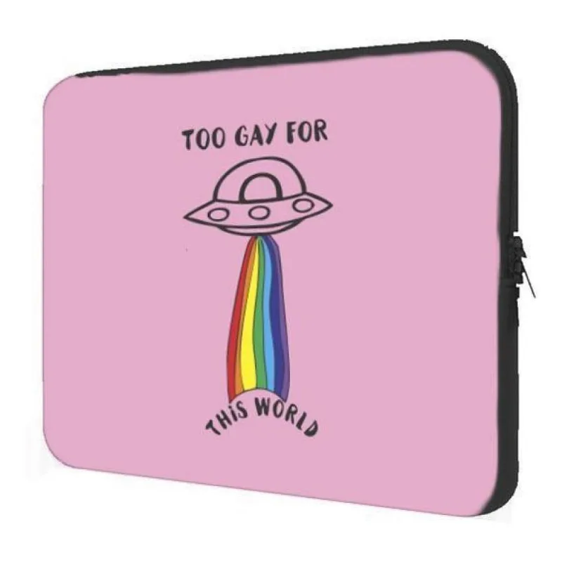 Case Notebook Too Gay For This World 15.6"