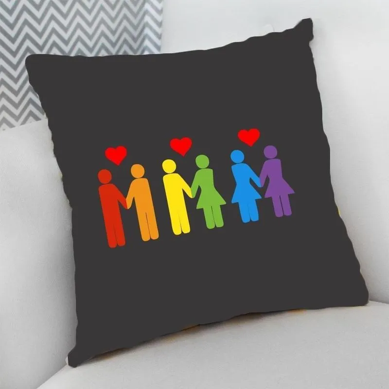 Almofada Cheia C/ Zíper 40 X 40cm, O Amor Lgbt