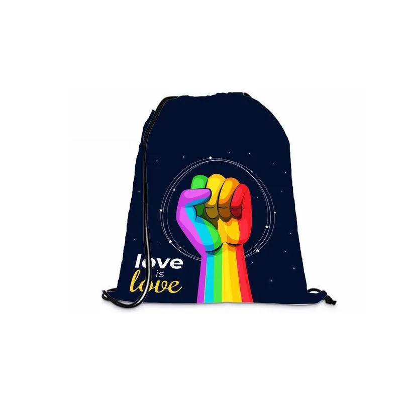 Mochila Saco Personalizada Fitness Linha Lgbt Love Is Love
