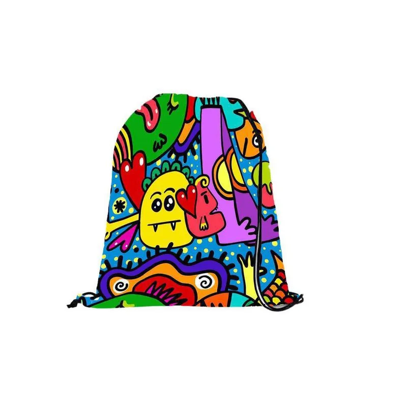 Mochila Saco Personalizada Infantil Personalizado Monstros