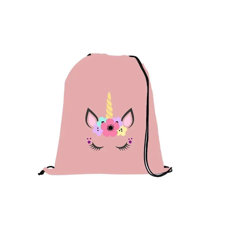 Mochila Saco Personalizada Infantil Divertido Unicornio