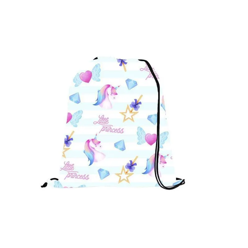 Mochila Personalizada Infantil Crechê Princesa E Unicórnio