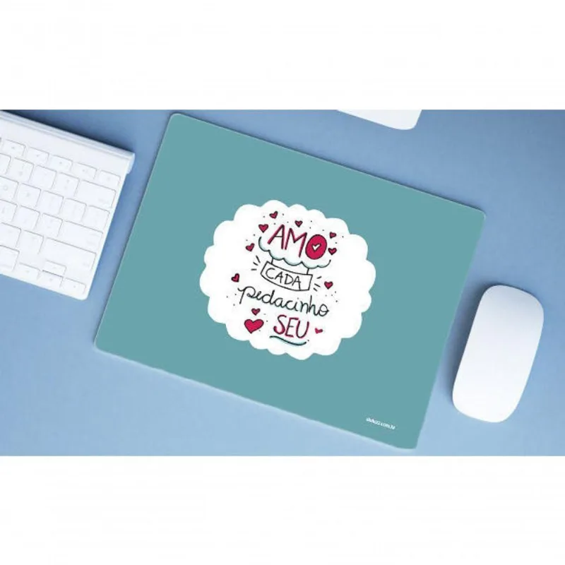 Mouse Pad Grande Namorados Amo Cada Pedacinho Seu - DELUZZ