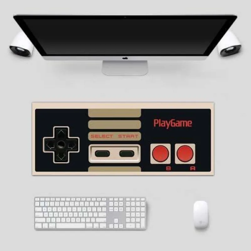 Mouse Pad Grande Gamer Speed Controle Nintendinho - DELUZZ