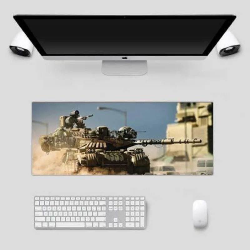 Mouse Pad Grande Gamer Speed Tanque de Guerra - DELUZZ