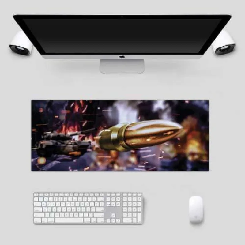 Mouse Pad Grande Gamer Speed Munição de Fuzil - DELUZZ