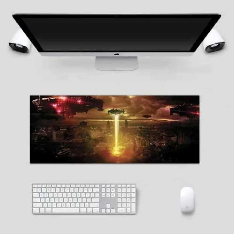 Mouse Pad Grande Gamer Speed Ataque Alienigena - DELUZZ