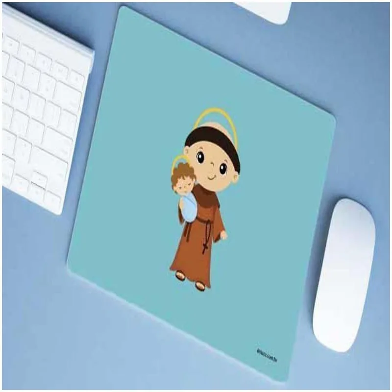 Mouse Pad Emborrachado Personalizado Grande Santo Antônio - DELUZZ