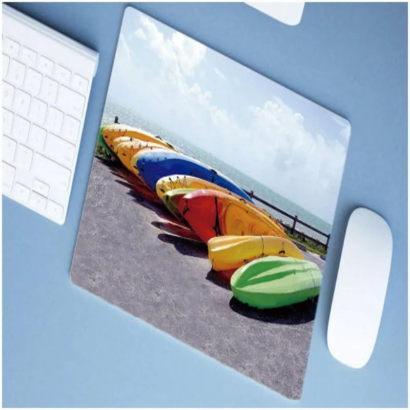 Mouse Pad Emborrachado Personalizado Grande Canoas Coloridas - DELUZZ