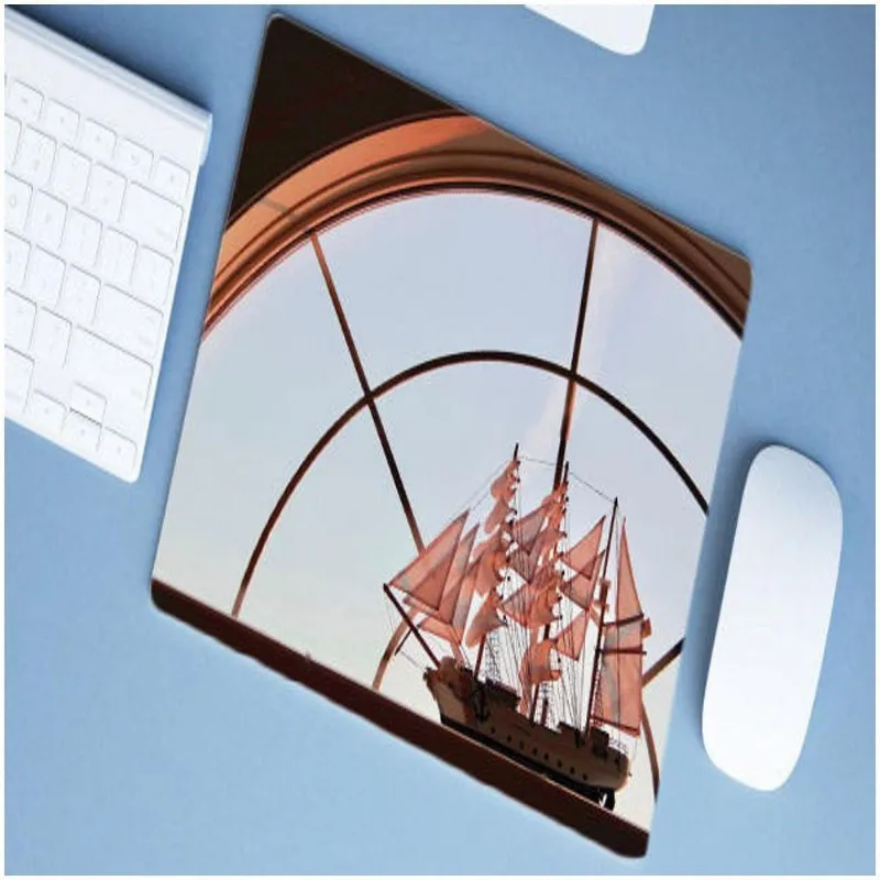 Mouse Pad Emborrachado Personalizado Grande Navio Veleiro - DELUZZ