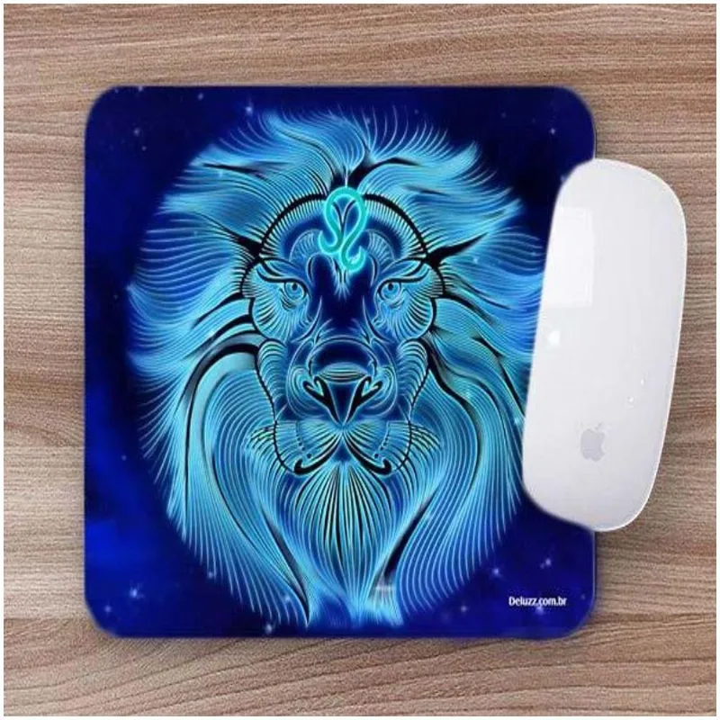 Mouse Pad Emborrachado Personalizado Leão - DELUZZ