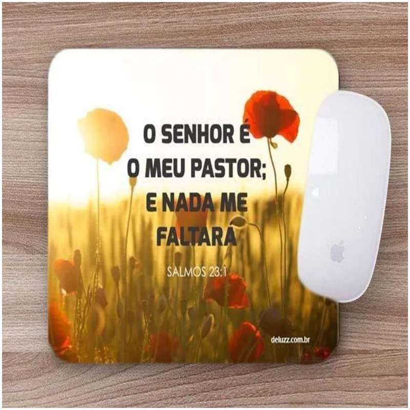 Mouse Pad Emborrachado Personalizado O Senhor é Meu Pastor - DELUZZ