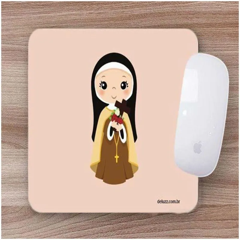 Mouse Pad Emborrachado Personalizado Santa Teresinha - DELUZZ