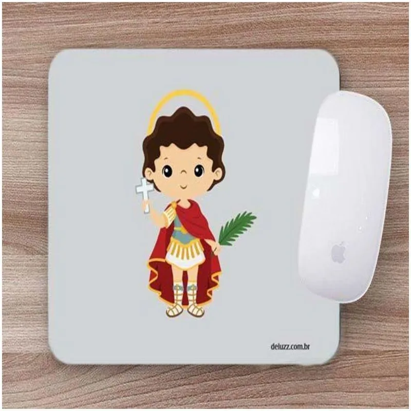 Mouse Pad Emborrachado Personalizado Santo Expedito - DELUZZ