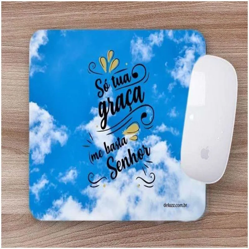 Mouse Pad Emborrachado Personalizado Só Tua Graça - DELUZZ
