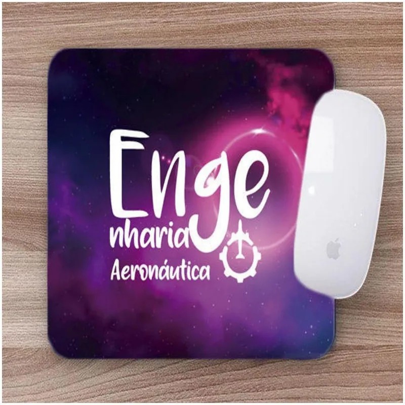 Mouse Pad Emborrachado Personalizado Engenharia Aeronáutica - DELUZZ