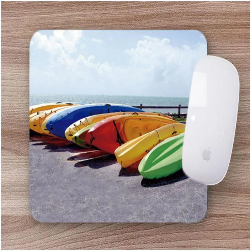 Mouse Pad Emborrachado Personalizado Canoas Coloridas - DELUZZ