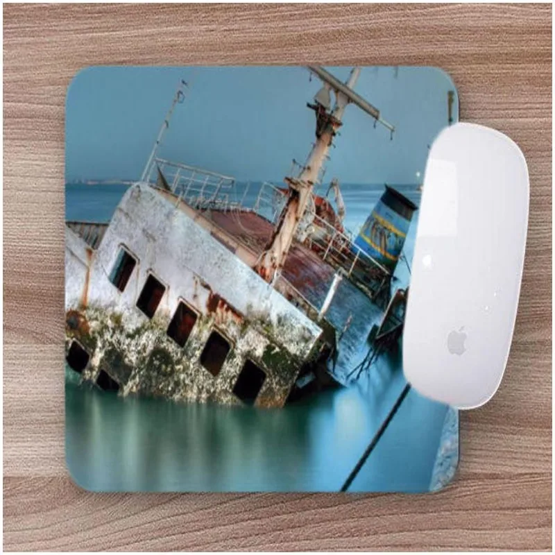 Mouse Pad Emborrachado Personalizado Navio Náufragado - DELUZZ