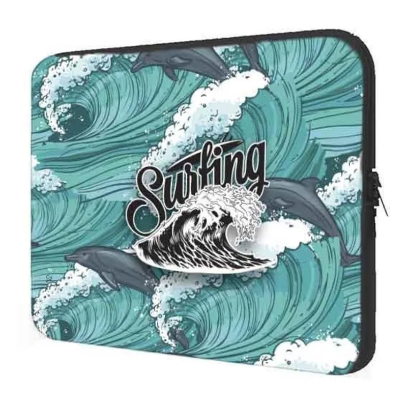 Capa Case Notebook 14 Personalizado Surf Surfing Golfinhos
