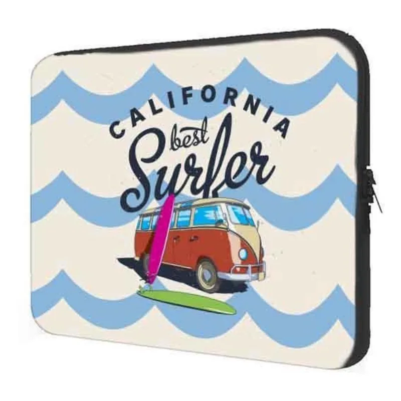 Capa Case Notebook 15,6 Personalizado Surf Califórnia Kombi