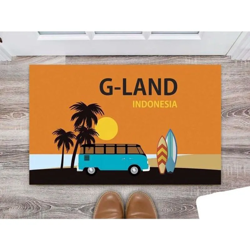 Tapete Capacho Personalizado Divertido Surf G-Land