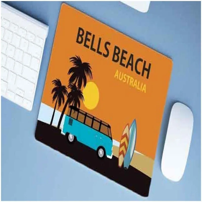 Mouse Pad Emborrachado Personalizado Grande Surf Bells Beach - DELUZZ
