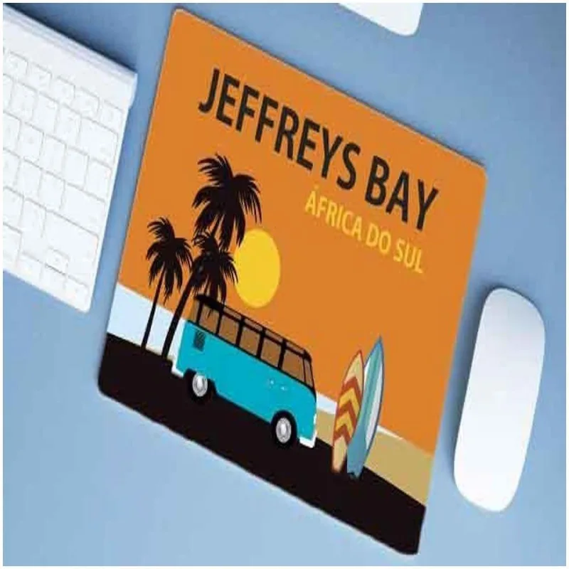 Mouse Pad Emborrachado Personalizado Grande Surf Jeffreys Bay - DELUZZ
