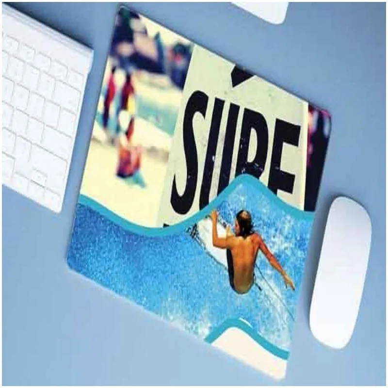 Mouse Pad Emborrachado Personalizado Grande Surf Surfista Montagem - DELUZZ