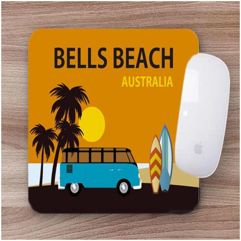 Mouse Pad Emborrachado Personalizado Surf Bells Beach - DELUZZ