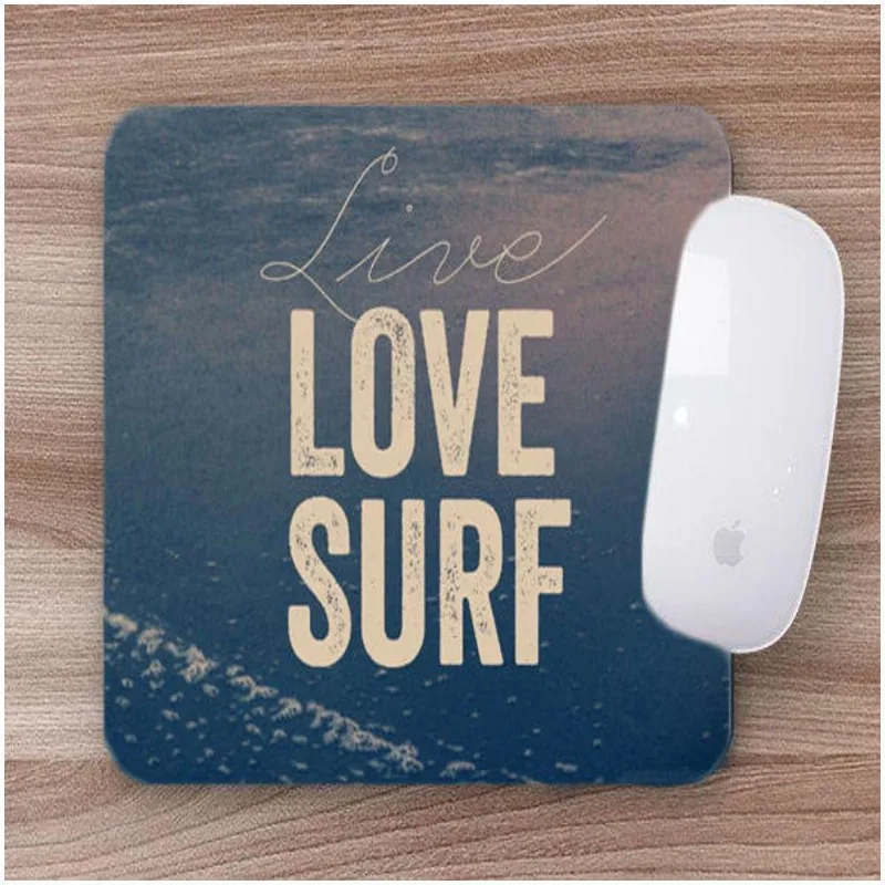 Mouse Pad Emborrachado Personalizado Surf Live Love Surf - DELUZZ