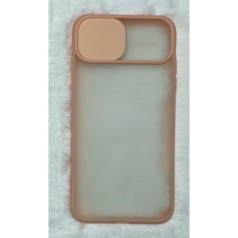 Capinha Silicone Protege Câmera Compativel Iphone 12 6.1 Translúcida Cor Rosa - DELUZZ