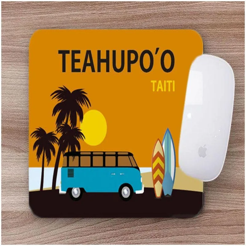 Mouse Pad Emborrachado Personalizado Surf Teahupoo - DELUZZ