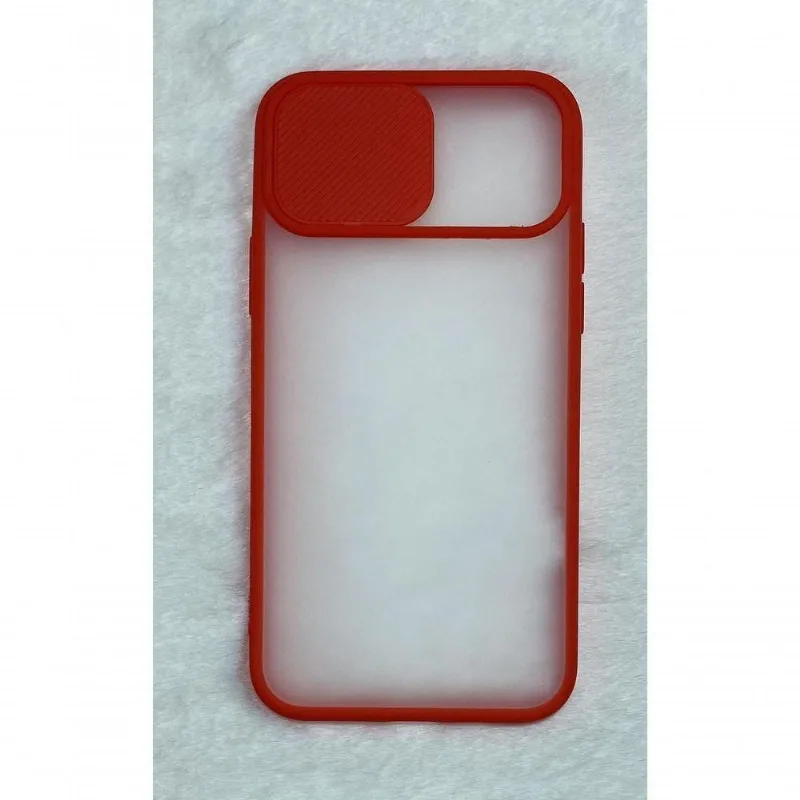 Capinha Silicone Protege Câmera Compativel Iphone 11 Pro 5.8 Translúcida Cor Vermelho - DELUZZ