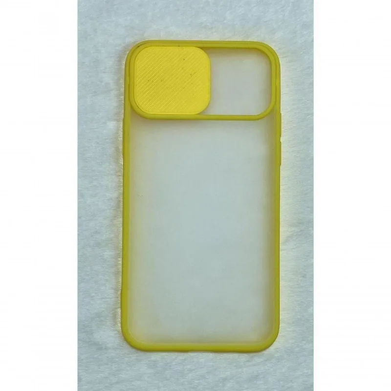 Capinha Silicone Protege Câmera Compativel Iphone 11 Pro 5.8 Translúcida Cor Amarelo - DELUZZ