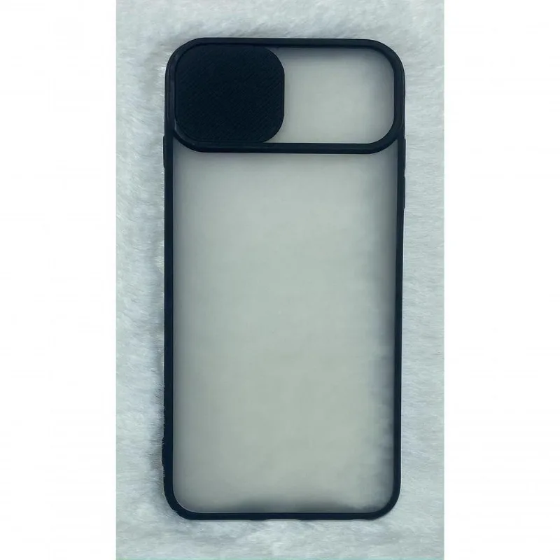 Capinha Silicone Protege Câmera Comptivel Iphone 7 Plus 5.5 Translucida Cor Preto - DELUZZ