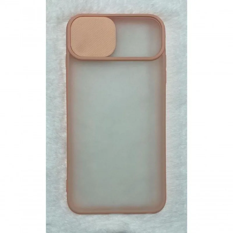 Capinha Silicone Protege Câmera Comptivel Iphone 7 Plus 5.5 Translucida Cor Rosa - DELUZZ