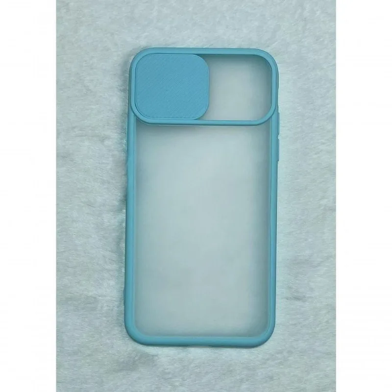 Capinha Silicone Câmera Iphone Xs 5.8 Translucida Verde Água