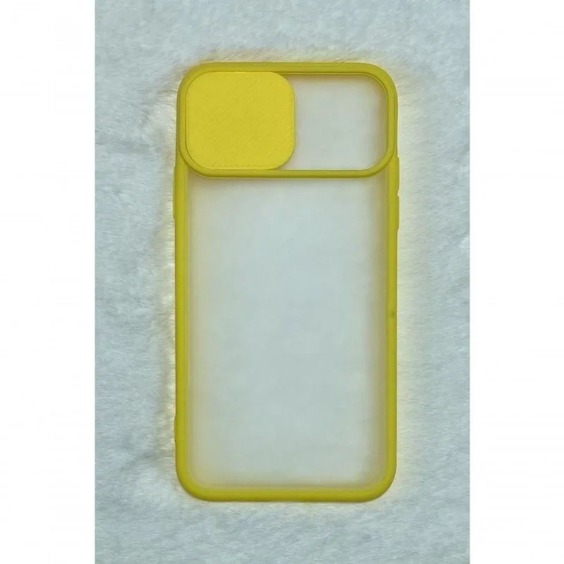 Capinha Silicone Protege Câmera Compativel Iphone Xs 5.8 Translucida Cor Amarelo