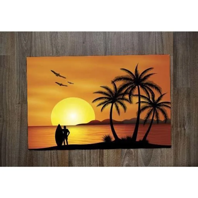 Jogo Americano Retangular Neoprene Surf Pôr do Sol - DELUZZ