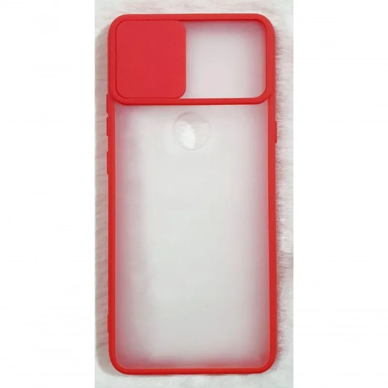 Capinha Silicone Protege Câmera Compativel Motorola Moto G 5g 6.5 Translucida Cor Vermelho - DELUZZ