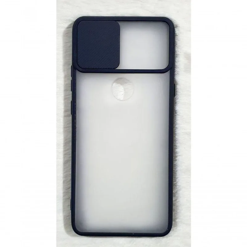 Capinha Silicone Protege Câmera Compativel Motorola Moto G 5g 6.5 Translucida Cor Preto - DELUZZ